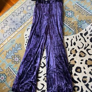 Purple Velvet Women's Pants